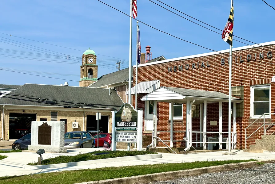A charming street in Manchester, Maryland.